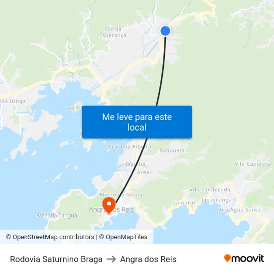 Rodovia Saturnino Braga to Angra dos Reis map