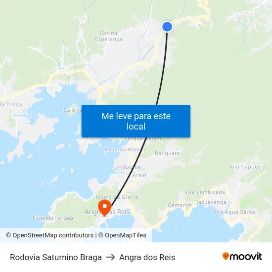 Rodovia Saturnino Braga to Angra dos Reis map