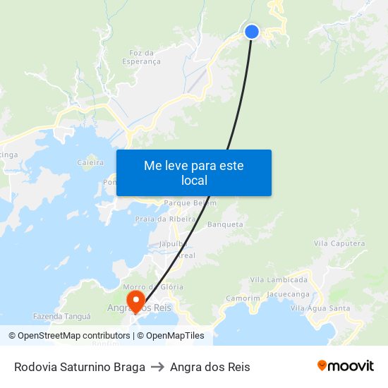 Rodovia Saturnino Braga to Angra dos Reis map