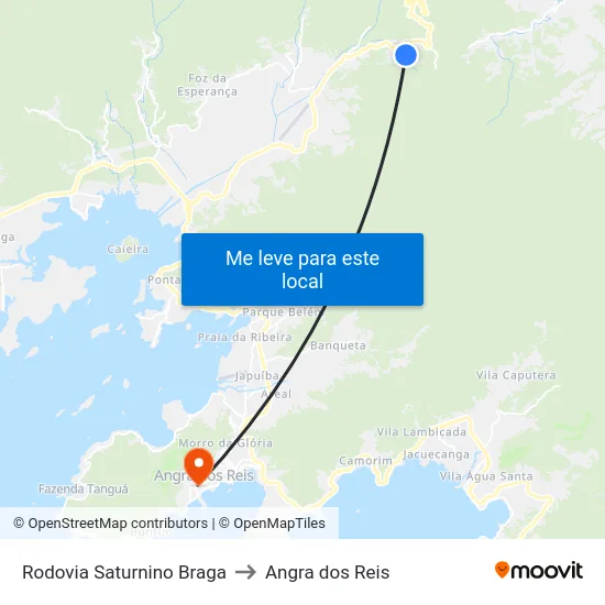 Rodovia Saturnino Braga to Angra dos Reis map