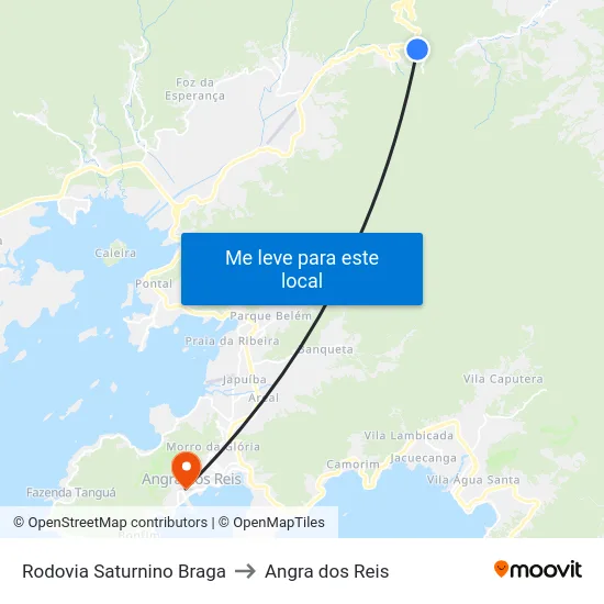 Rodovia Saturnino Braga to Angra dos Reis map