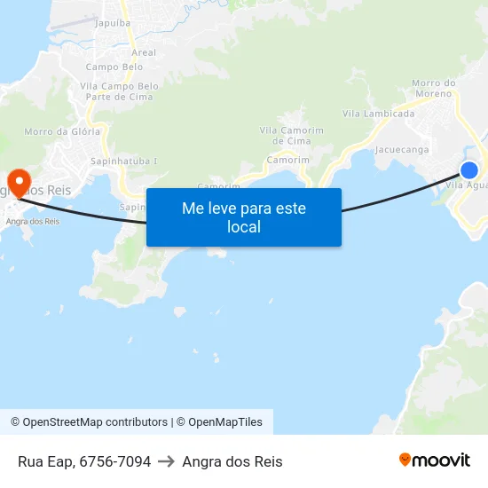 Rua Eap, 6756-7094 to Angra dos Reis map