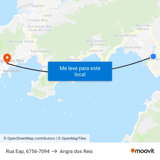 Rua Eap, 6756-7094 to Angra dos Reis map
