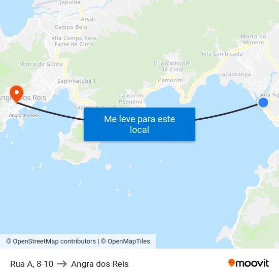 Rua A, 8-10 to Angra dos Reis map