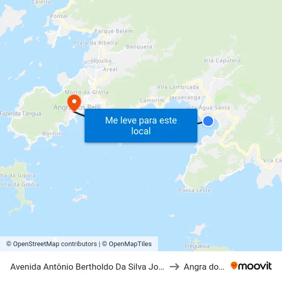 Avenida Antônio Bertholdo Da Silva Jordão, 4932-5208 to Angra dos Reis map