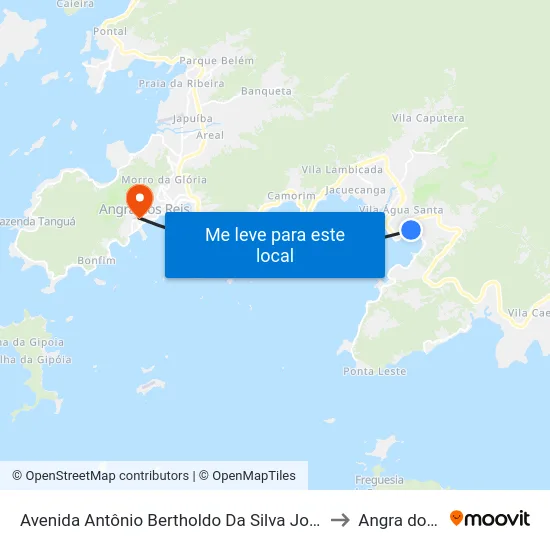 Avenida Antônio Bertholdo Da Silva Jordão, 4602-4930 to Angra dos Reis map