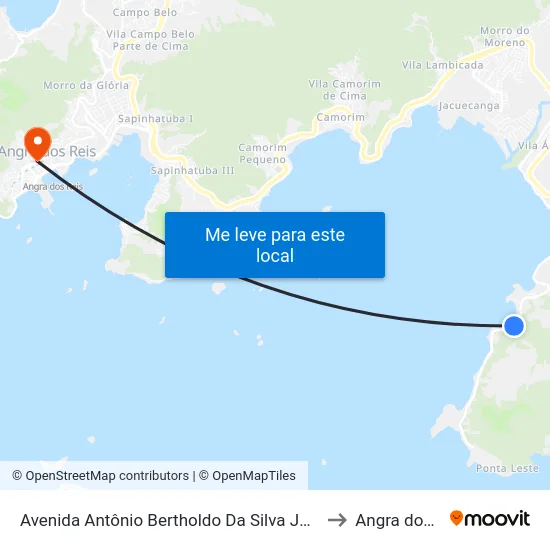 Avenida Antônio Bertholdo Da Silva Jordão, 277-353 to Angra dos Reis map