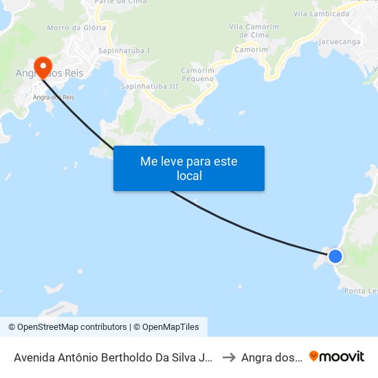 Avenida Antônio Bertholdo Da Silva Jordão, 8943 to Angra dos Reis map
