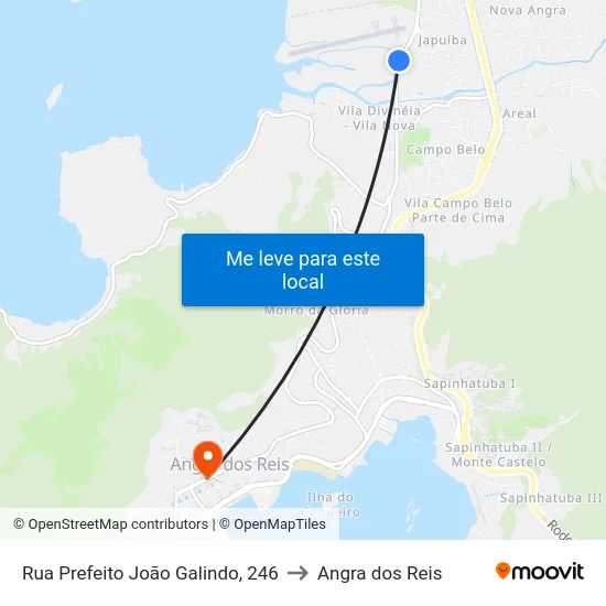 Rua Prefeito João Galindo, 246 to Angra dos Reis map