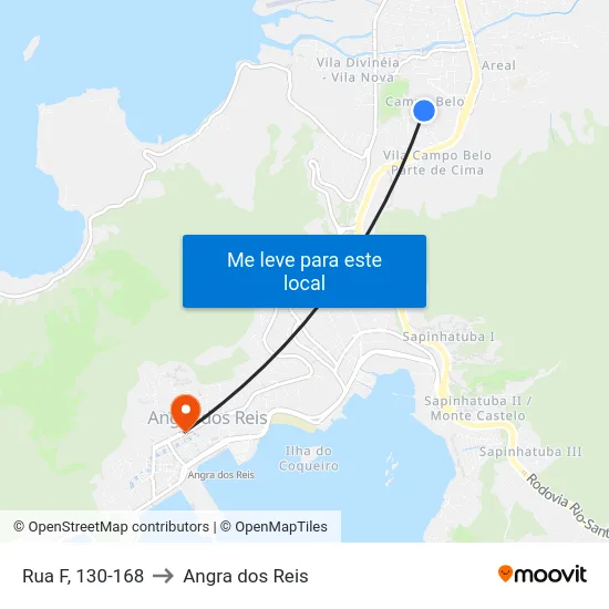 Rua F, 130-168 to Angra dos Reis map