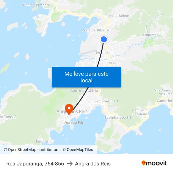 Rua Japoranga, 764-866 to Angra dos Reis map