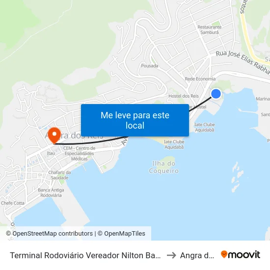 Terminal Rodoviário Vereador Nilton Barbosa (Angra Dos Reis) to Angra dos Reis map