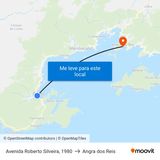 Avenida Roberto Silveira, 1980 to Angra dos Reis map