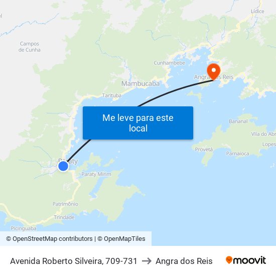 Avenida Roberto Silveira, 709-731 to Angra dos Reis map