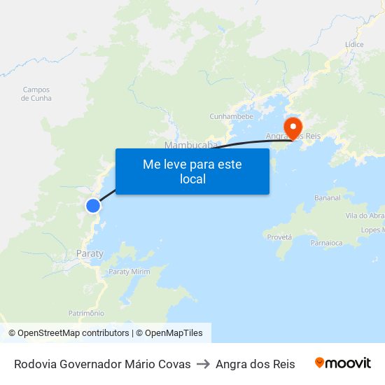 Rodovia Governador Mário Covas to Angra dos Reis map