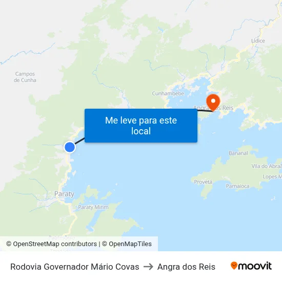 Rodovia Governador Mário Covas to Angra dos Reis map