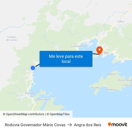 Rodovia Governador Mário Covas to Angra dos Reis map