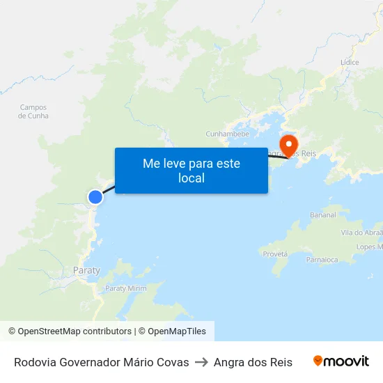 Rodovia Governador Mário Covas to Angra dos Reis map