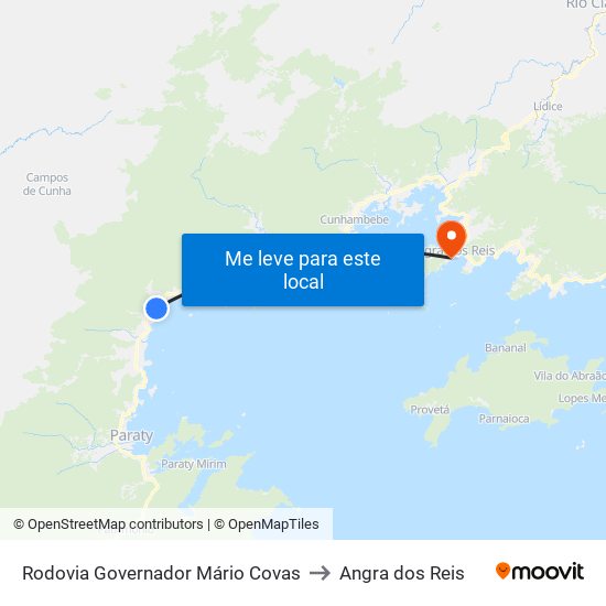 Rodovia Governador Mário Covas to Angra dos Reis map