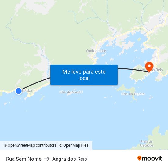 Rua Sem Nome to Angra dos Reis map