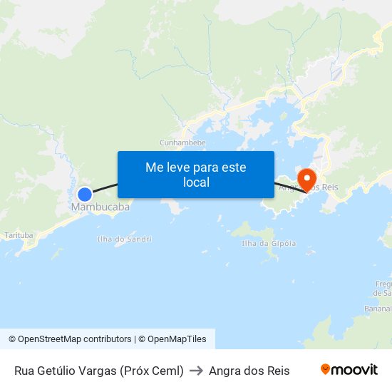 Rua Getúlio Vargas (Próx Ceml) to Angra dos Reis map