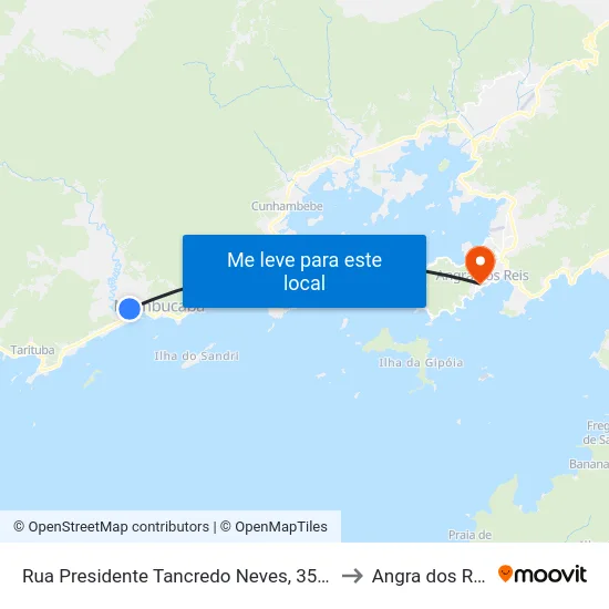Rua Presidente Tancredo Neves, 35-123 to Angra dos Reis map