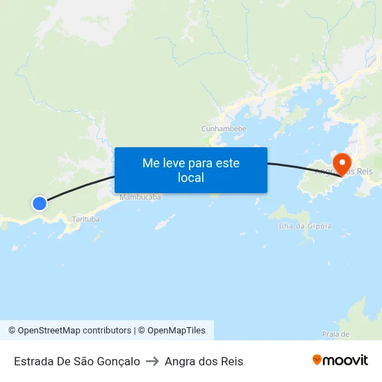 Estrada De São Gonçalo to Angra dos Reis map