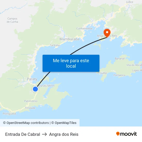Entrada De Cabral to Angra dos Reis map