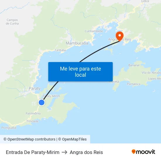 Entrada De Paraty-Mirim to Angra dos Reis map