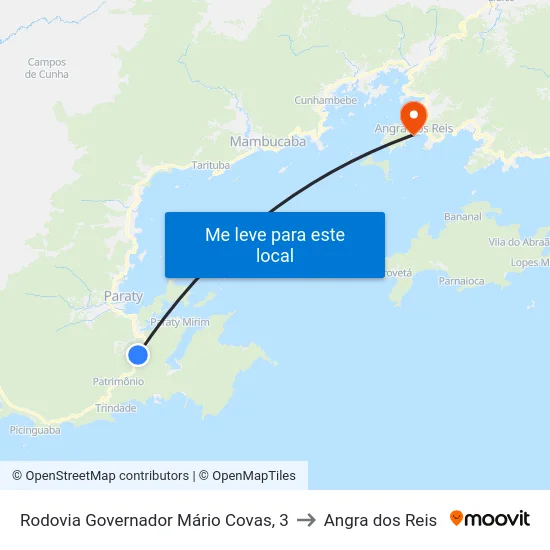 Rodovia Governador Mário Covas, 3 to Angra dos Reis map