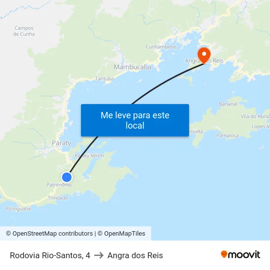 Rodovia Rio-Santos, 4 to Angra dos Reis map