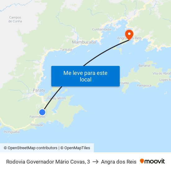 Rodovia Governador Mário Covas, 3 to Angra dos Reis map