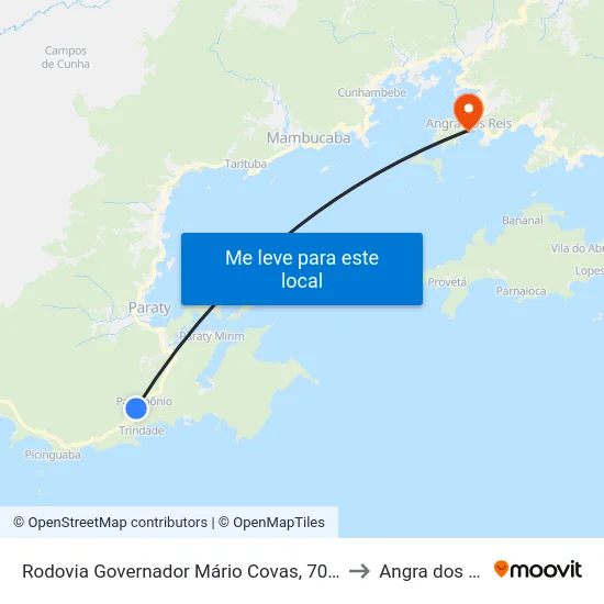 Rodovia Governador Mário Covas, 7074-7778 to Angra dos Reis map