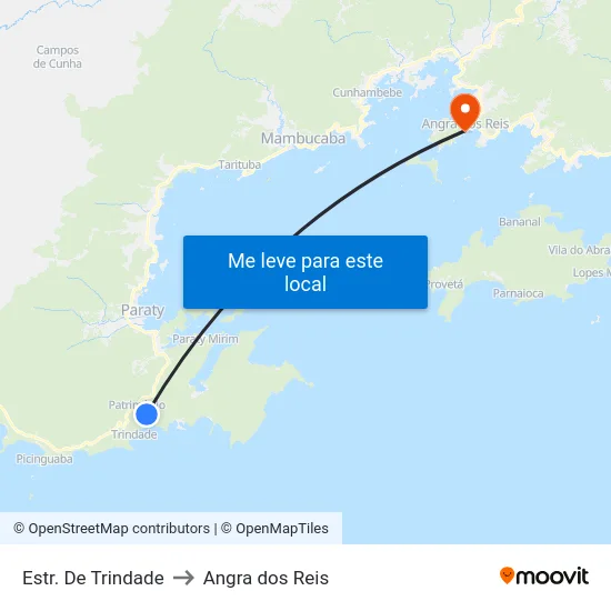 Estr. De Trindade to Angra dos Reis map
