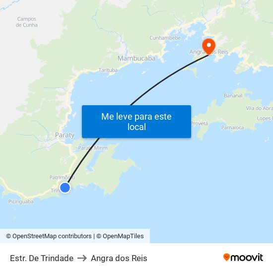 Estr. De Trindade to Angra dos Reis map