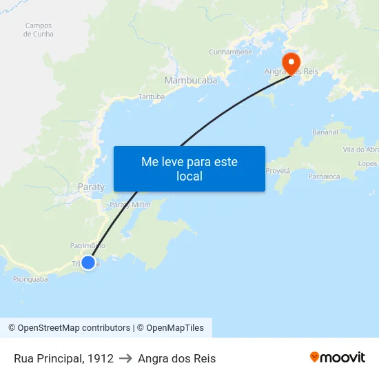 Rua Principal, 1912 to Angra dos Reis map