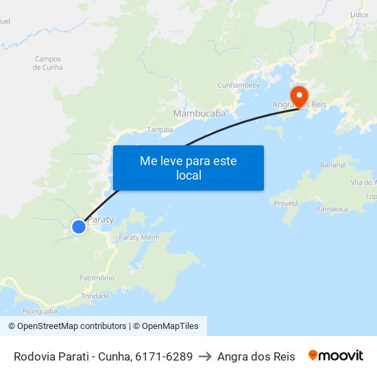 Rodovia Parati - Cunha, 6171-6289 to Angra dos Reis map