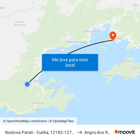 Rodovia Parati - Cunha, 12182-12700 to Angra dos Reis map