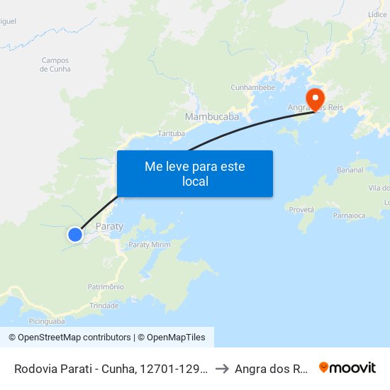 Rodovia Parati - Cunha, 12701-12979 to Angra dos Reis map