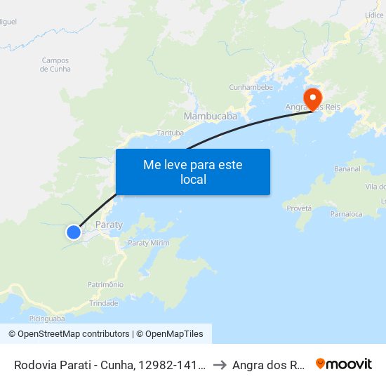 Rodovia Parati - Cunha, 12982-14144 to Angra dos Reis map