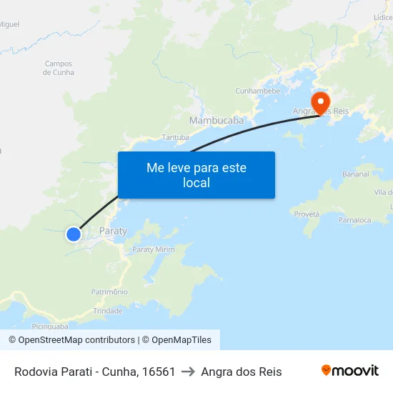 Rodovia Parati - Cunha, 16561 to Angra dos Reis map