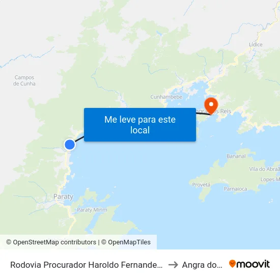 Rodovia Procurador Haroldo Fernandes Duarte, 26214 to Angra dos Reis map