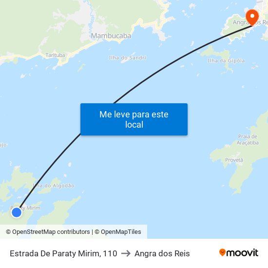 Estrada De Paraty Mirim, 110 to Angra dos Reis map