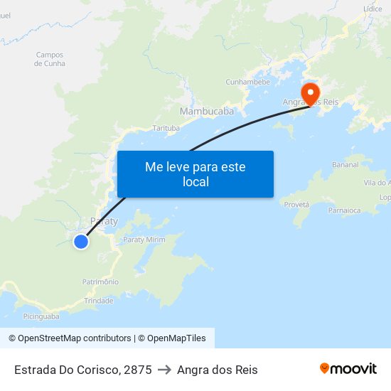 Estrada Do Corisco, 2875 to Angra dos Reis map