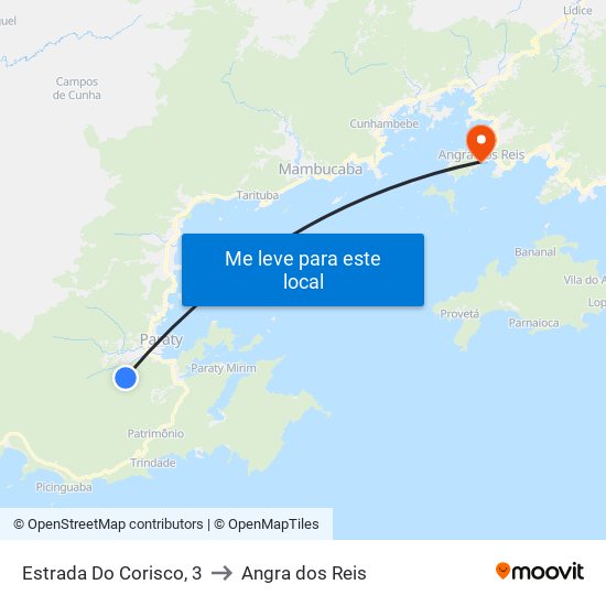 Estrada Do Corisco, 3 to Angra dos Reis map