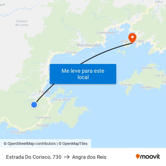 Estrada Do Corisco, 730 to Angra dos Reis map