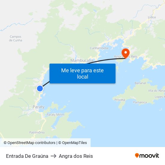 Entrada De Graúna to Angra dos Reis map