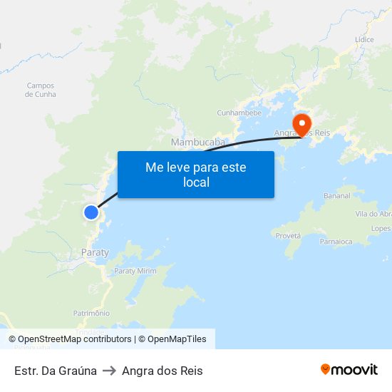 Estr. Da Graúna to Angra dos Reis map