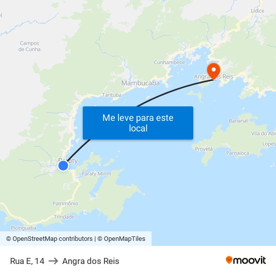 Rua E, 14 to Angra dos Reis map