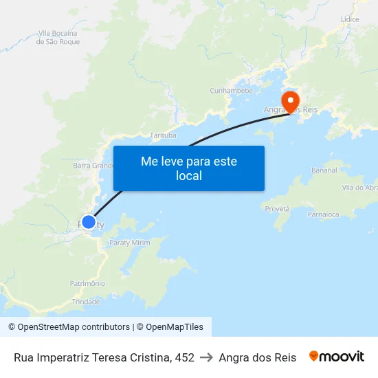 Rua Imperatriz Teresa Cristina, 452 to Angra dos Reis map
